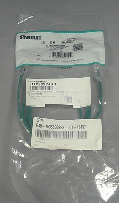 PANDUIT UTP28SP4GR TX6-28 Cat6 28AWG Ethernet Patch Cable 4FT Green ***NEW***