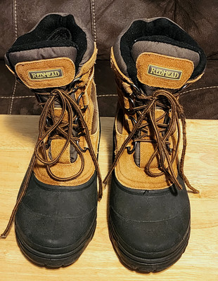 RedHead Brand Co. Men's Leather Thinsulate Insulated Waterproof Boots, Size 8