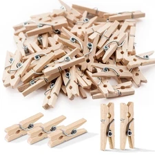 Mini Clothespins, Mini Clothes Pins for Photo Natural Wooden Small Picture Cl...