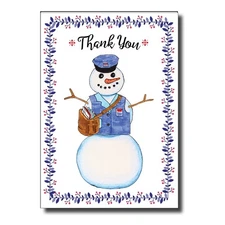 Kards by Kaylee Mail Carrier Christmas Thank You Cards - Snowman Pack of 25