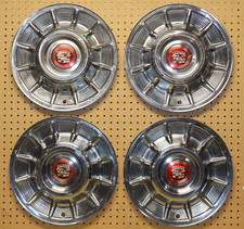 1957 57 Cadillac Hub Caps 15 Set Of 4 Caddy Wheel Covers Hubcaps Oem Vintage