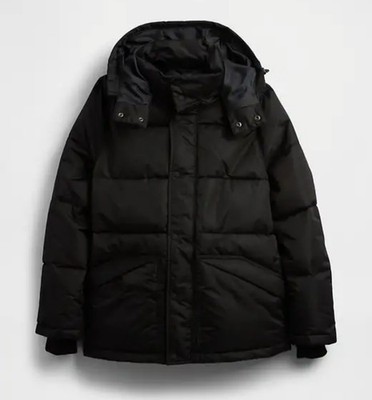 Gap Men's ColdControl Max Puffer Coat Jacket Size XL Black Long Sleeve ~ New