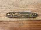 1992 WINCHESTER 2 BLD/BRASS "OLIN 100th ANNIVERSARY" EQUAL END POCKET KNIFE- MIB — photo 7