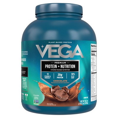 Protein + Nutrition - 20g Plant-Based Pea Protein, Chocolate, 30 Servings, Ve...