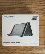 PULWTOP USB C Docking Station Dual Displays with 2 xHDMI 4K, 3 x USB-C/A 10Gbps