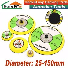 25-125mm Hook & Loop Sanding Polishing Backing Pads M6 M8 Thread For Air Sander