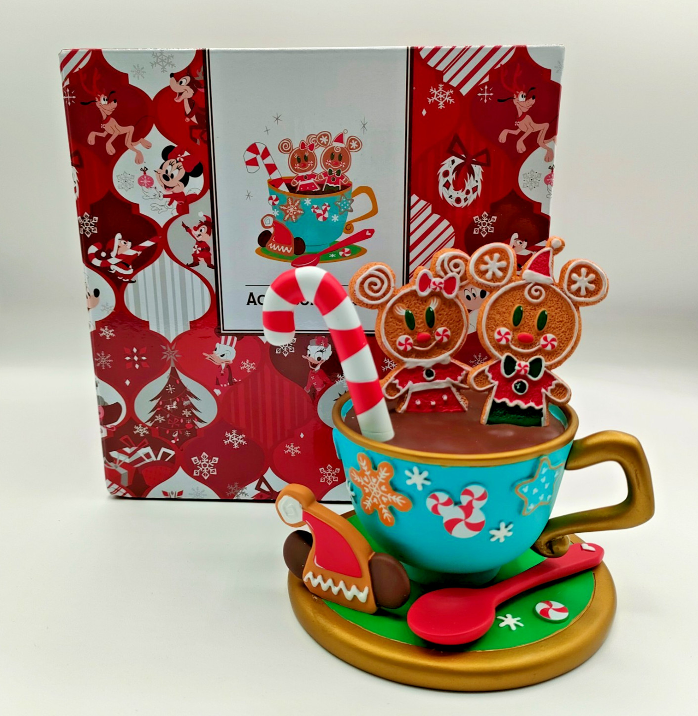 Disney Store Gingerbread Mickey & Minnie Accessory Stand Christmas Rare