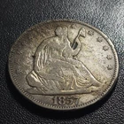 1857 Seated Liberty Half Dollar 50C Ungraded Choice 90% Silver US Coin
