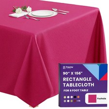 Rectangle Tablecloth - 90 x 156 Inch Fuchsia Table Cloth for 8 Foot Tables wi...
