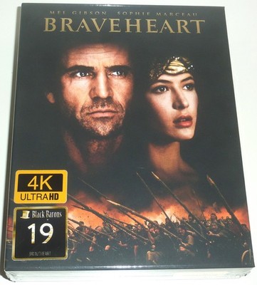 BRAVEHEART BLACK BARONS FULL-SLIP 4K UHD BLU-RAY STEELBOOK NEU SEALED FILMARENA