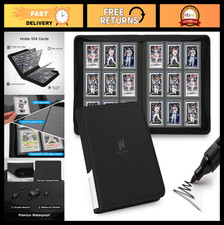 9 Pocket Toploader Binder, 324 Card Slots for 3"x4" Trading Sports Cards, Blac