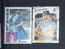 Dan Quisenberry Signed 1984 Topps #570 Auto + 1988 Fleer Royals Vintage Lot