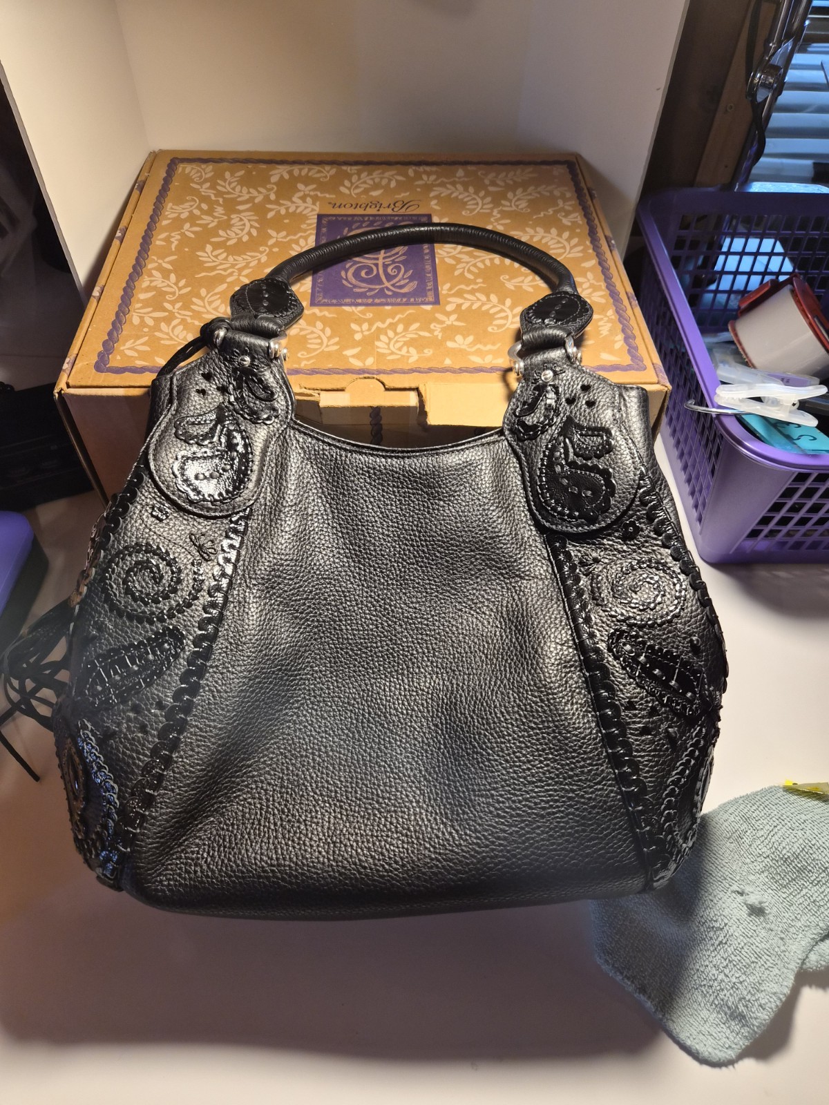 Brighton Melinda Purse in Black Leather