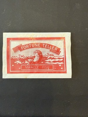 Vintage Fortune Teller Miracle Fish Toy Sealed Made in Taiwan Novelty Gag