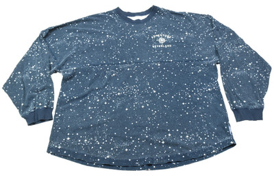 Disney Neverland Spirit Jersey Adult Large Blue Long Sleeve Peter Pan Relaxed