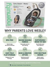 Ingenuity Every Season Wesley Rocking Seat, Upholstered, Gray