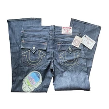 True Religion Jeans Mens 34x36 Jimi Hendrix Skull Drugs Rock Alien Denim RARE 