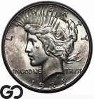 1934-S Peace Dollar Rare This Nice! Choice Unc/BU, Key Date, Great Album Toner!