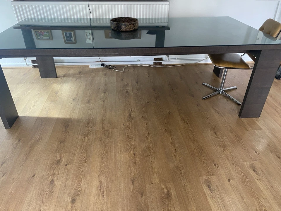 Huge Bobois Roche Smoked Grey Glass Table - Image 3 of 4