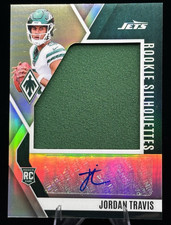 2024 Phoenix Jordan Travis Rookie Silhouette Jersey Silver Auto #45/75 NY Jets