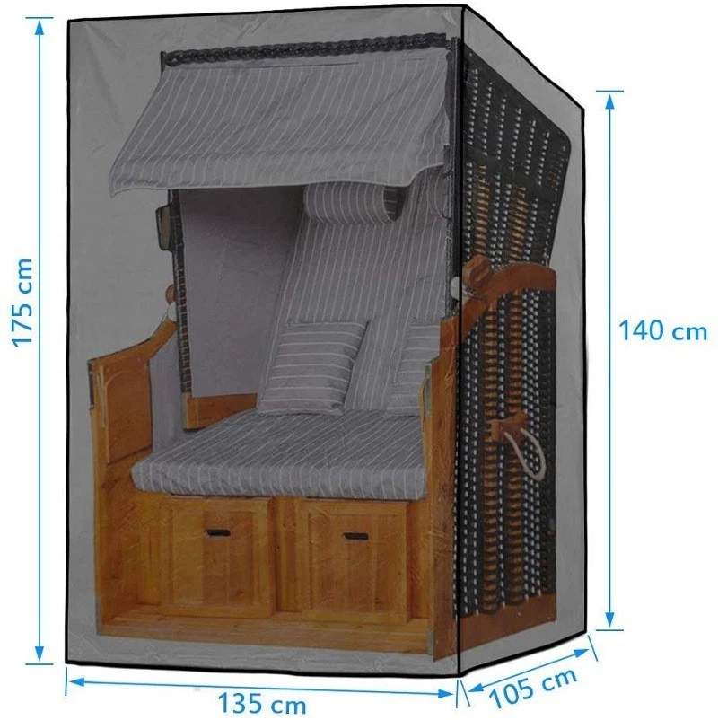 Strandkorb Schutzhülle Winterfest Strandkorbhülle XXL Abdeckhaube Abdeckung - Bild 2 von 4