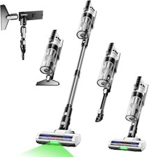 Trucozie Cordless Vacuum Cleaner, Self-Standing Lightweight Stick White 