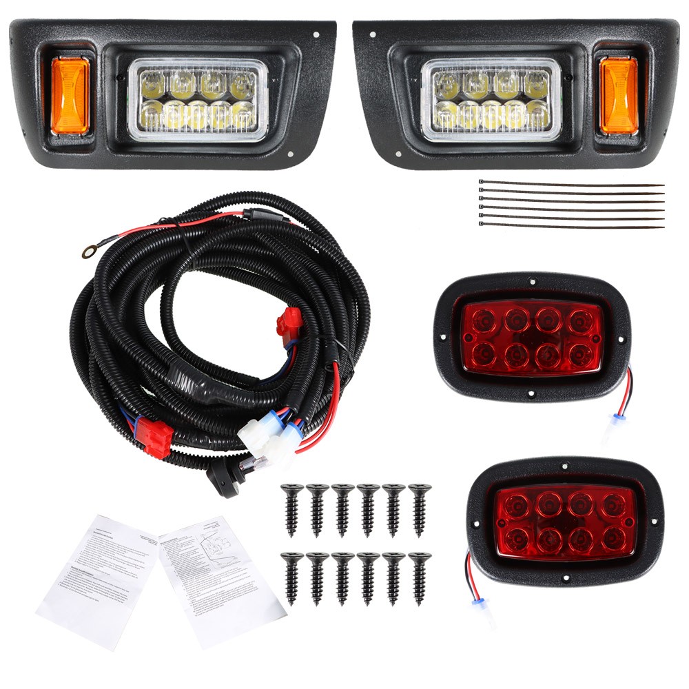 For Club Car DS 93+ G&E LED Light Kit Adjustable Headlights / Tail Lights