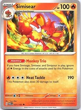Simisear Paradox Rift 021/182 Uncommon Pokemon Near Mint Pokemon Card