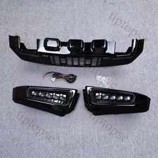 For 2015-2017 Ford F150 F-150 Raptor Look Steel Front Bumper With Drl Led Lights