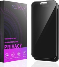 2 Pack Black Anti-Spy Tempered Glass Privacy Screen Protector for iPhone 15 6.1