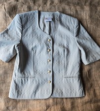 Vintage 80s Barucci Exclusive Blazer - Unique Shell Buttons - Size 10