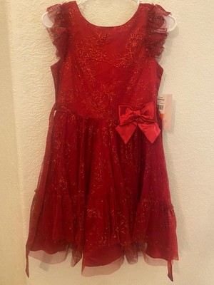Jona Michelle Girls' Dress | Size -12 | Red Color