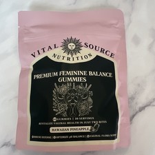 Pineapple Vital Source Nutrition Premium Feminine Balance Gummies 60 Exp 2027