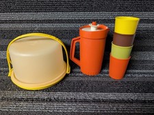 Tupperware Toys Childrens Serving Set Mini Serve It Pitcher Cake Pan And 4Cups