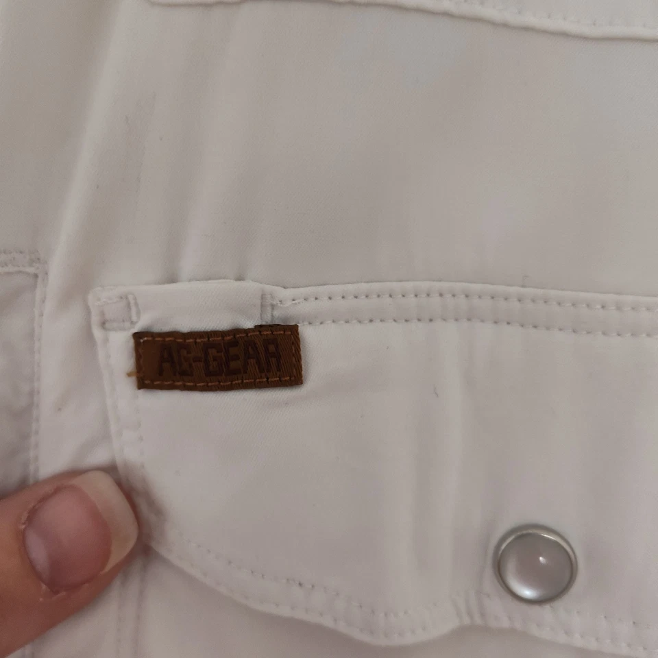 Poncho de hombre AG manga larga perla camisa con botones a presión talla M Foto 3 de 4