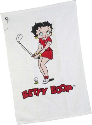 WINNING EDGE BETTY BOOP Golf Toalla Nuevo con Etiqueta - Afbeelding 1 van 1