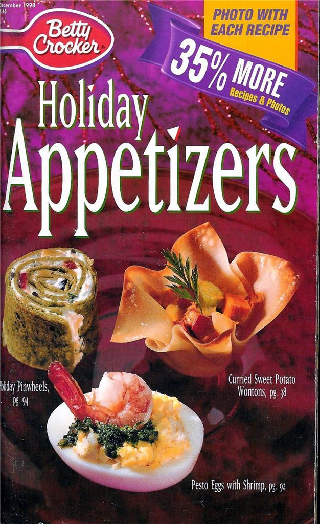 Betty Crocker HOLIDAY APPETIZERS Recipe Book December 1998 146 eBay