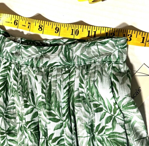 Francescas Mi Ami Green Boho Tropical Skirt Maxi Slit Women’s Small NWT - Picture 10 of 11