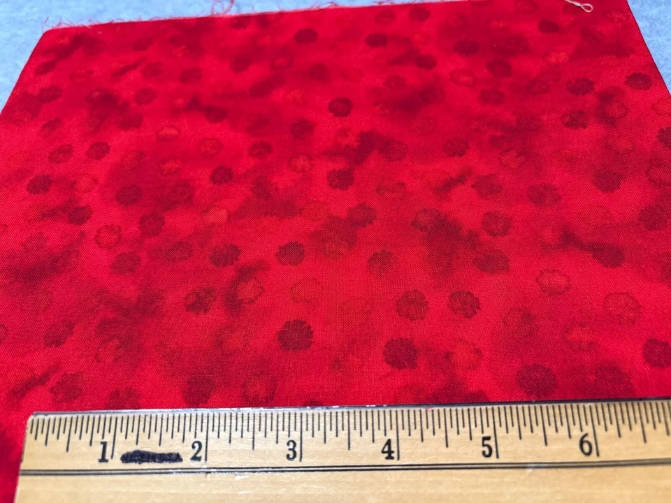Robert Kaufman Red Polka Dot Cotton Fabric 10"x44" Quilting Sewing Crafting Mate - Image 2 of 3