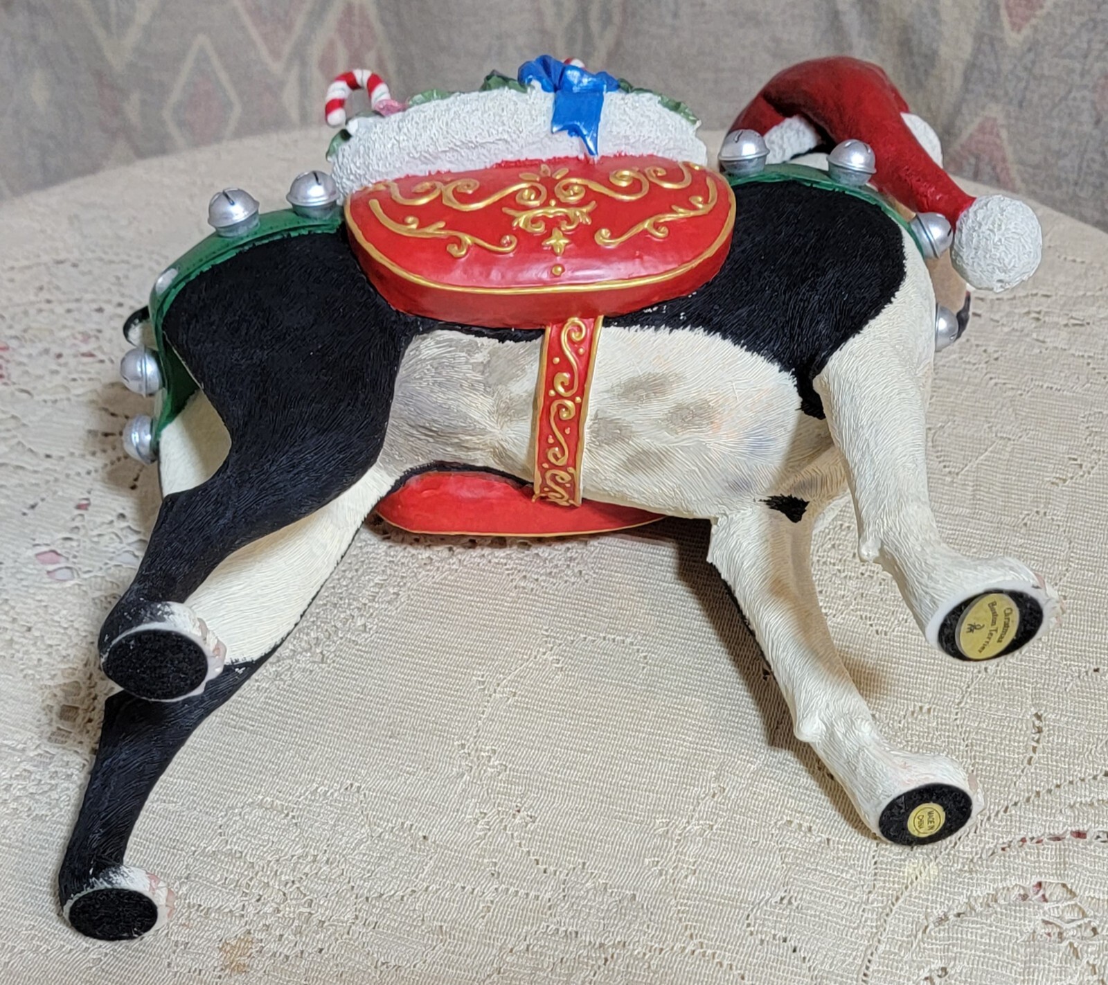 BOSTON TERRIER Christmas Dog Danbury Mint Large Figurine eBay