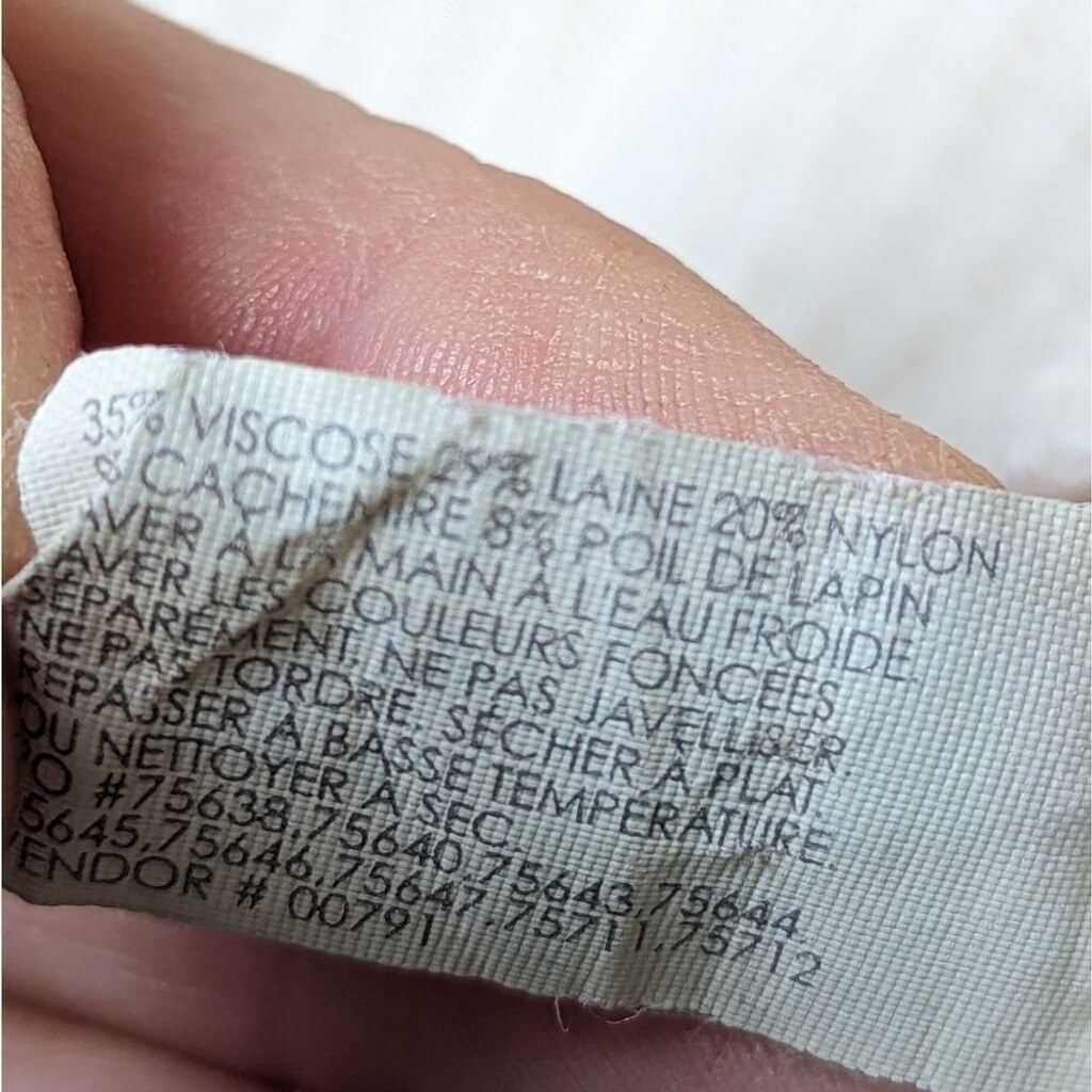 Club Monaco Fisherman Cable Knit Cashmere Wool Blend Sweater Women's sz M Cream