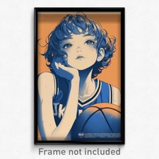 French Movie Poster - Girl Feeling Loathing, Fluid Basketball Uniform (Print)