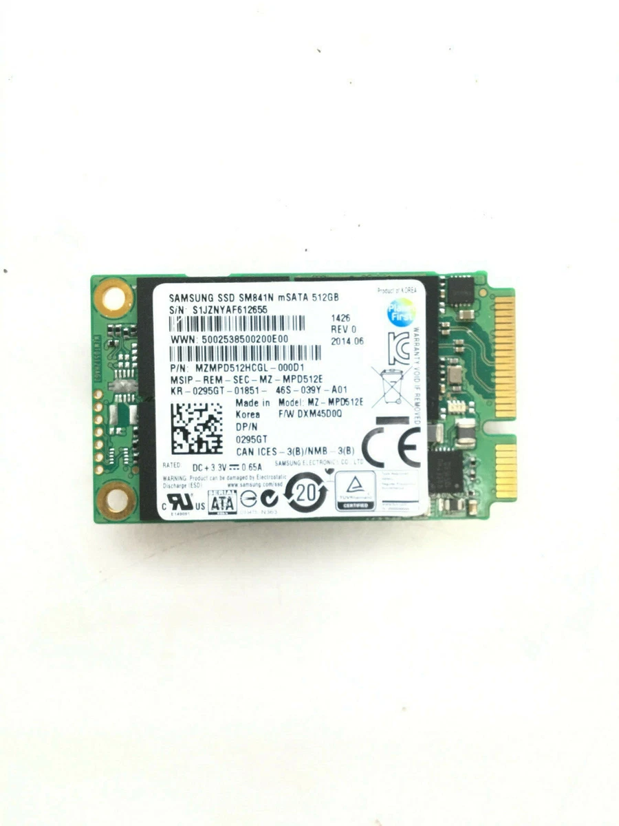 Dell Samsung SSD SM841N 512GB mSATA Solid State Drive MZMPD512HCGL