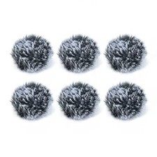 Wind Muff Dead cat for Lavalier Lapel Microphone, Furry Cover, 6-Pack