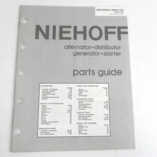 VINTAGE CE NIEHOFF PARTS GUIDE FOR ALL MAKES ALTERNATOR DISTRIBUTOR FORM 1420