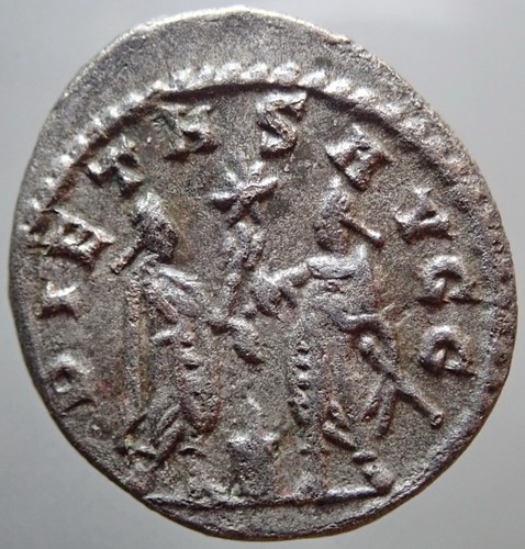 RAR!!! Silber!!! Römischer Kaiser Baldrian I PIETAS Stern Samosata Original!!! - Bild 1 von 2