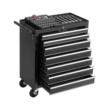 7-Drawer Tool Box with Wheels Multifunctional Tool Cart Mechanic Tool W2660P2179