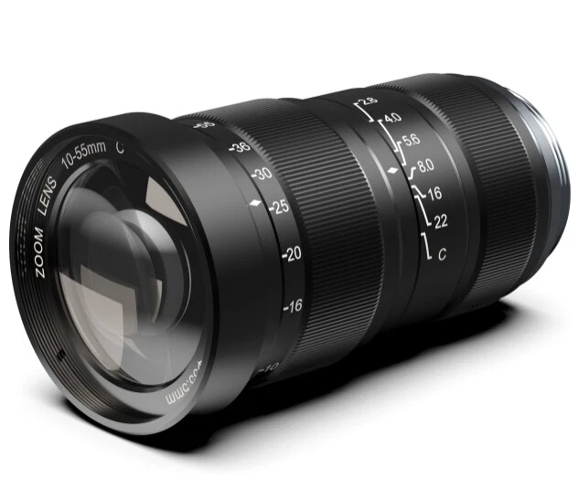 Obiettivo zoom manuale fotocamera industriale attacco C focale 5-12 mm 7-36 mm 10-50 mm 10-55 mm - Immagine 4 di 4