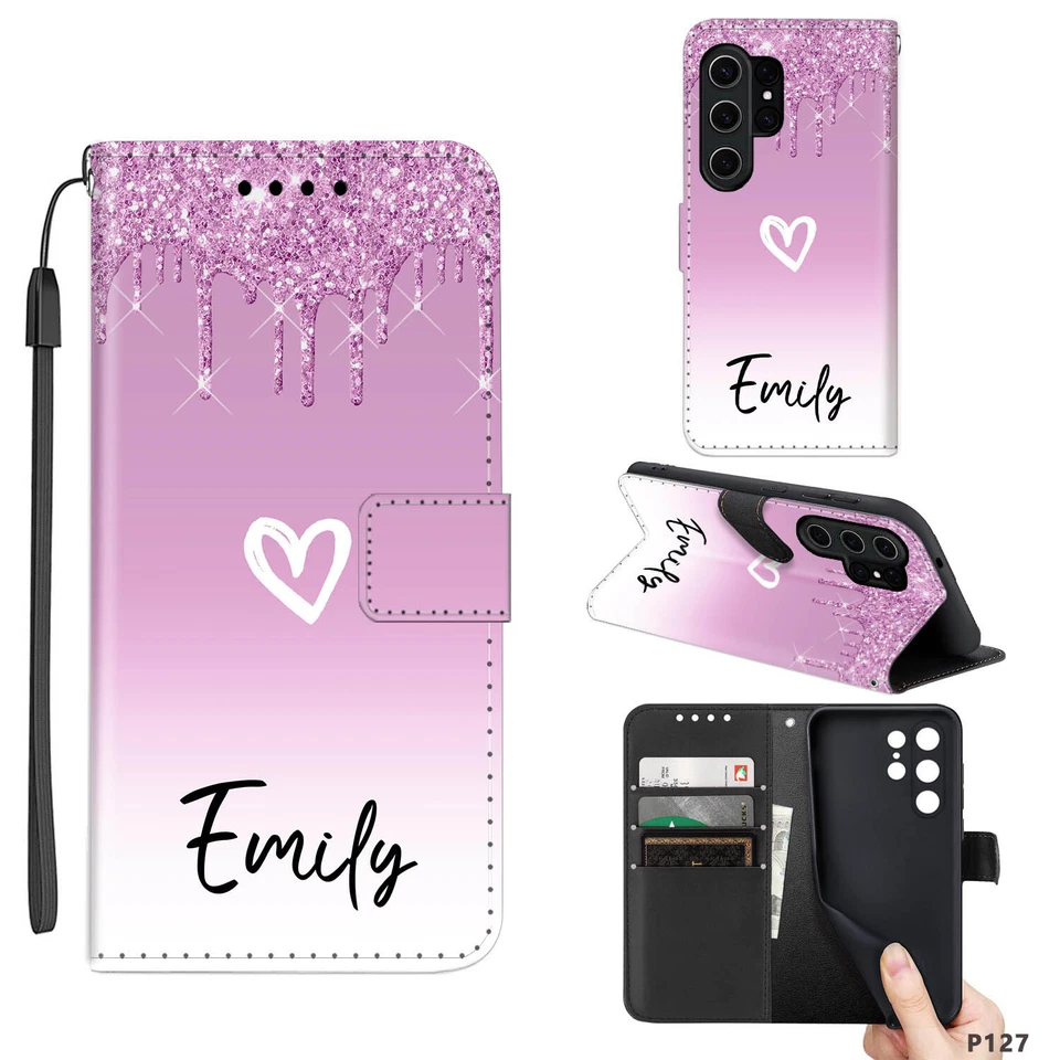 Custodia telefono per Samsung Galaxy A26 A16 S23 FE S24 S25 personalizzata flip stand cover - Immagine 3 di 4