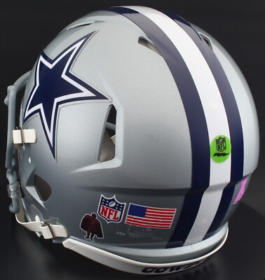 dallas cowboys full size replica football helmet 2023 Riddell speed Dak Prescott Micah Parsons Tony Pollard Mike McCarthy 40 plus members of the2023 padding and bumpers) Dallas Cowboys Riddell Camo Alternate